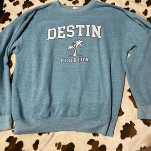 Destin Florida Men's Blue Crewneck Sweater